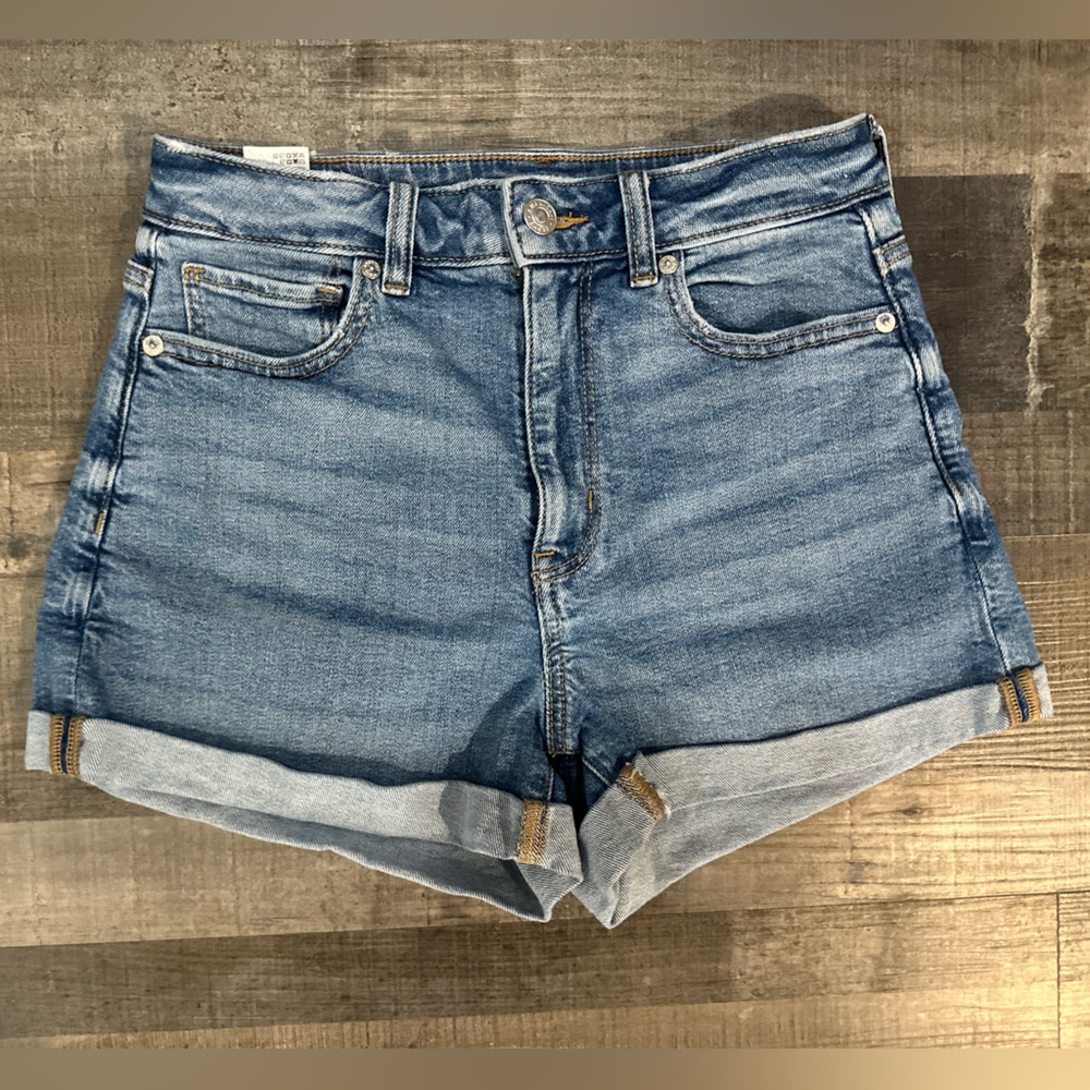 American Eagle Outfitters Light Blue Stretch Jean Shorts